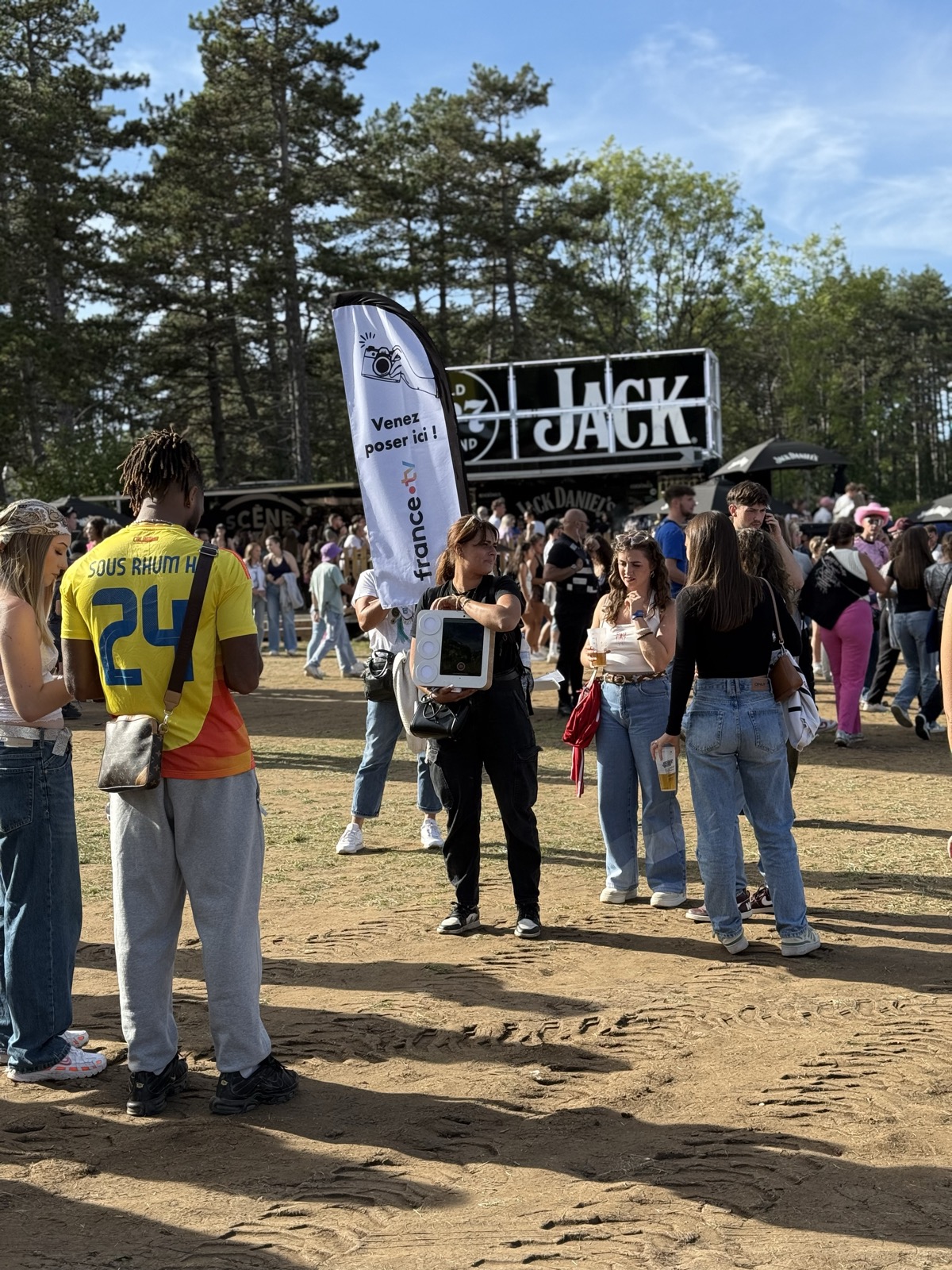 Badabooth portable en action dans un festival outdoor